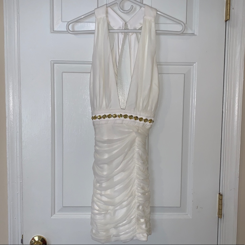 bebe | Dresses | Bebe Low Cut Halter Dress
